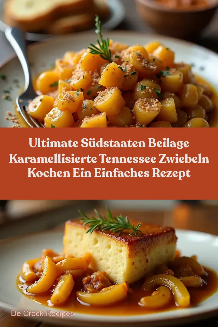 Ultimate S&uuml;dstaaten Beilage Karamellisierte Tennessee Zwiebeln kochen Ein einfaches Rezept