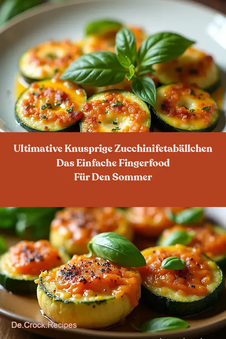 ULTIMATIVE Knusprige ZucchiniFetaB&auml;llchen Das einfache Fingerfood f&uuml;r den Sommer