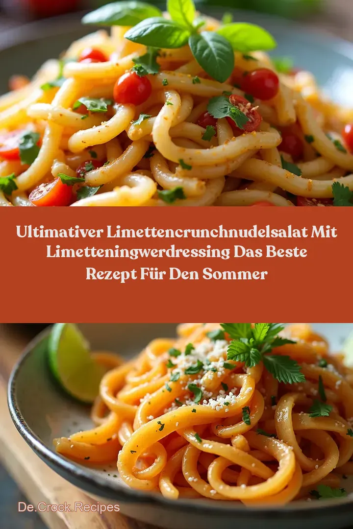 ULTIMATIVER LimettenCrunchNudelsalat mit LimettenIngwerDressing Das beste Rezept f&uuml;r den Sommer