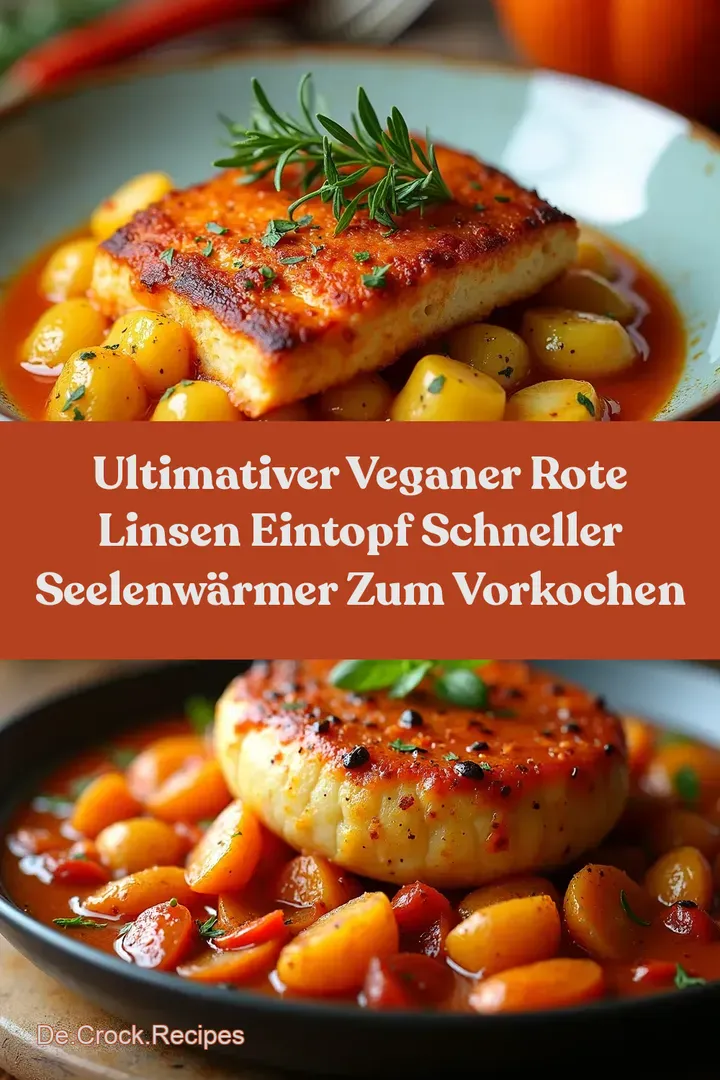 Ultimativer Veganer Rote Linsen Eintopf Schneller Seelenw&auml;rmer zum Vorkochen