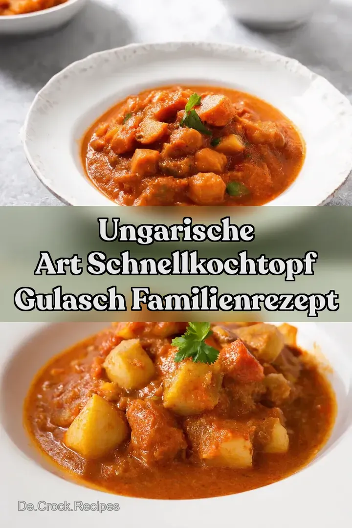 Ungarische Art Schnellkochtopf Gulasch Familienrezept