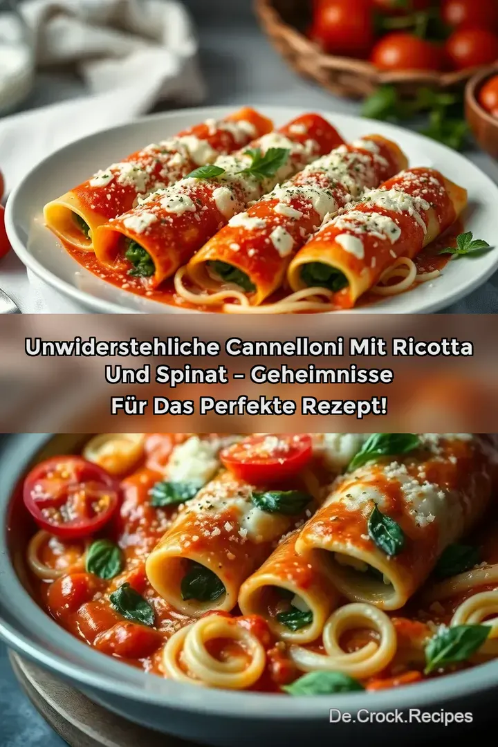 Unwiderstehliche Cannelloni mit Ricotta und Spinat – Geheimnisse für das perfekte Rezept!