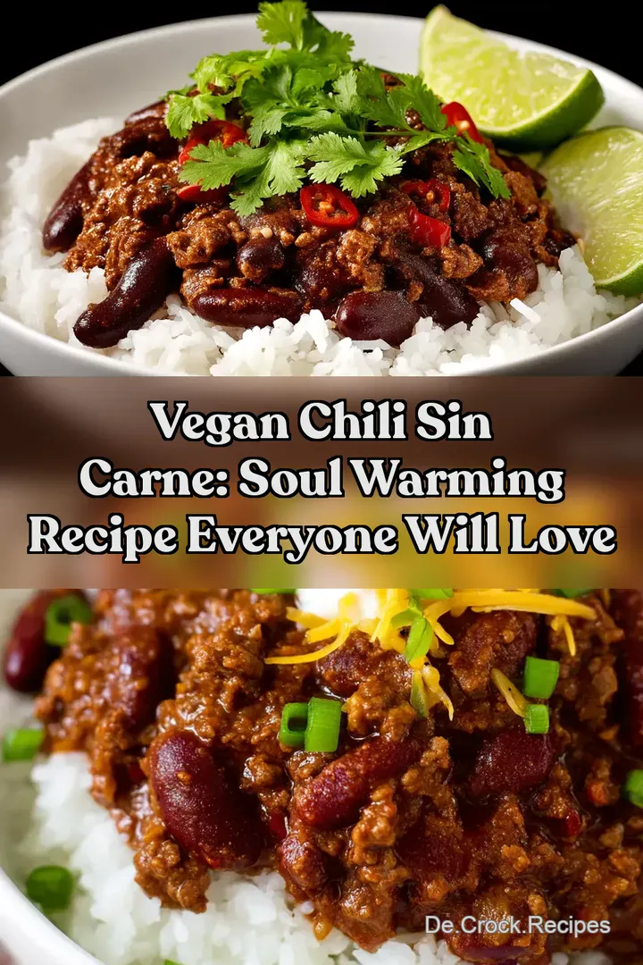 Vegan Chili sin Carne: Soul Warming Recipe Everyone Will Love