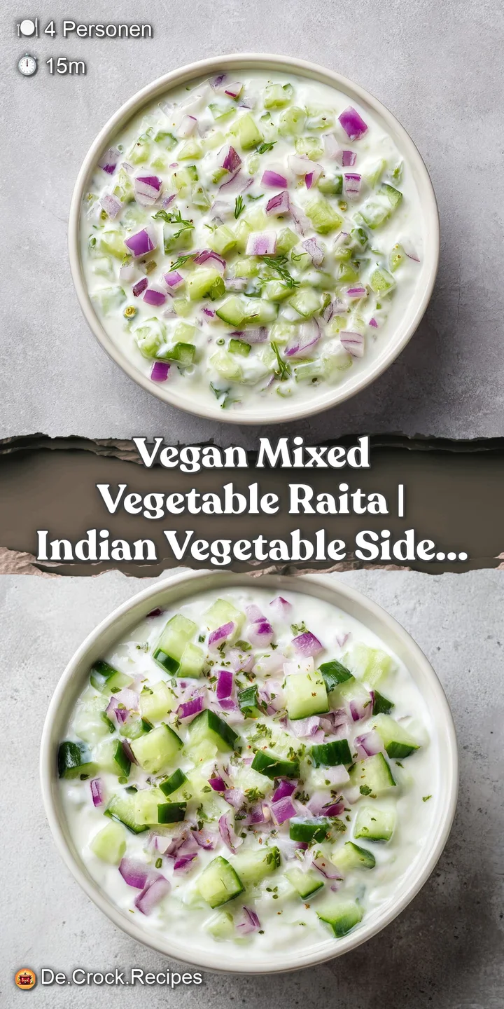 Close-up of thick, velvety white cream mixed with crisp vegetable cubes and a dusting of toasted brown cumin powder.