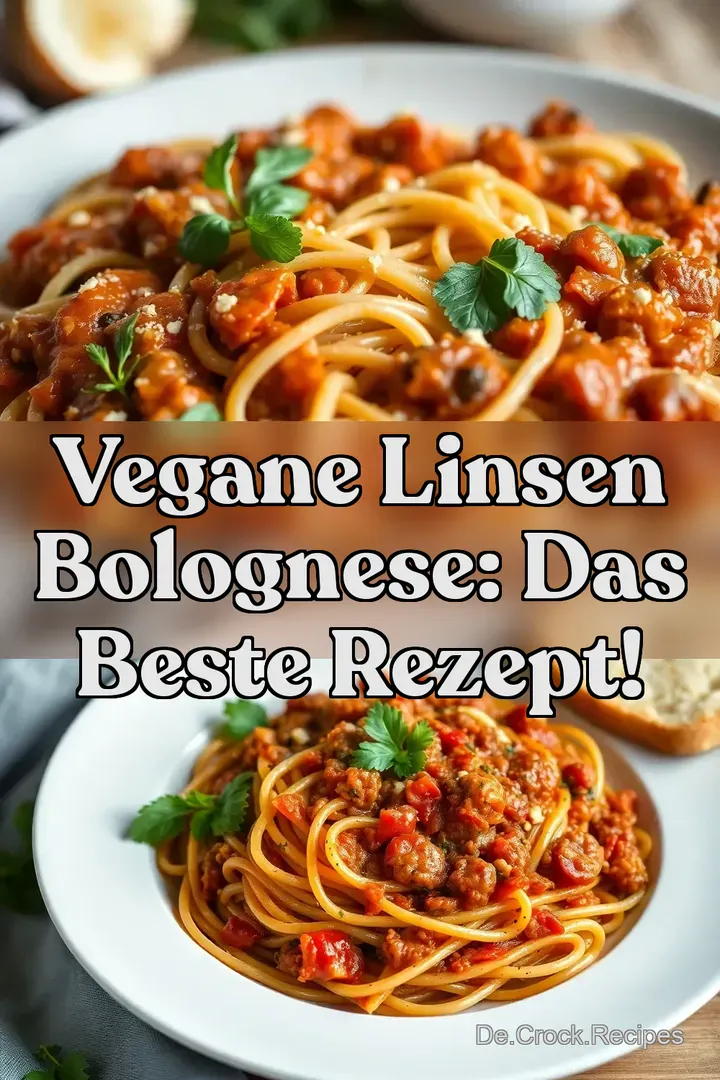 Vegane Linsen Bolognese: Das beste Rezept!