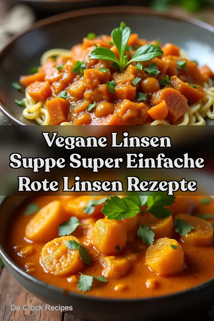 Vegane Linsen Suppe Super Einfache Rote Linsen Rezepte