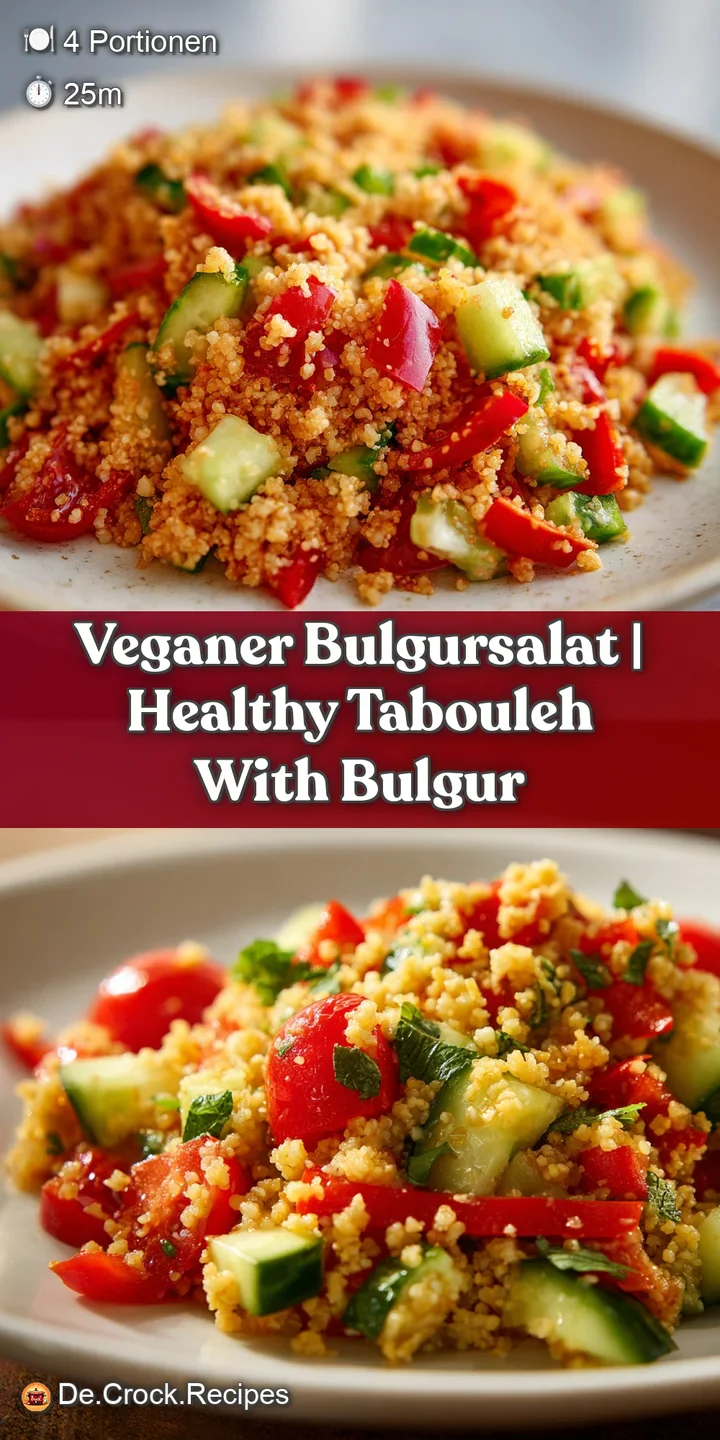 Detailansicht von k&ouml;rnigem Bulgur, vermengt mit gl&auml;nzendem Dressing, gr&uuml;ner Petersilie und roten Tomaten.