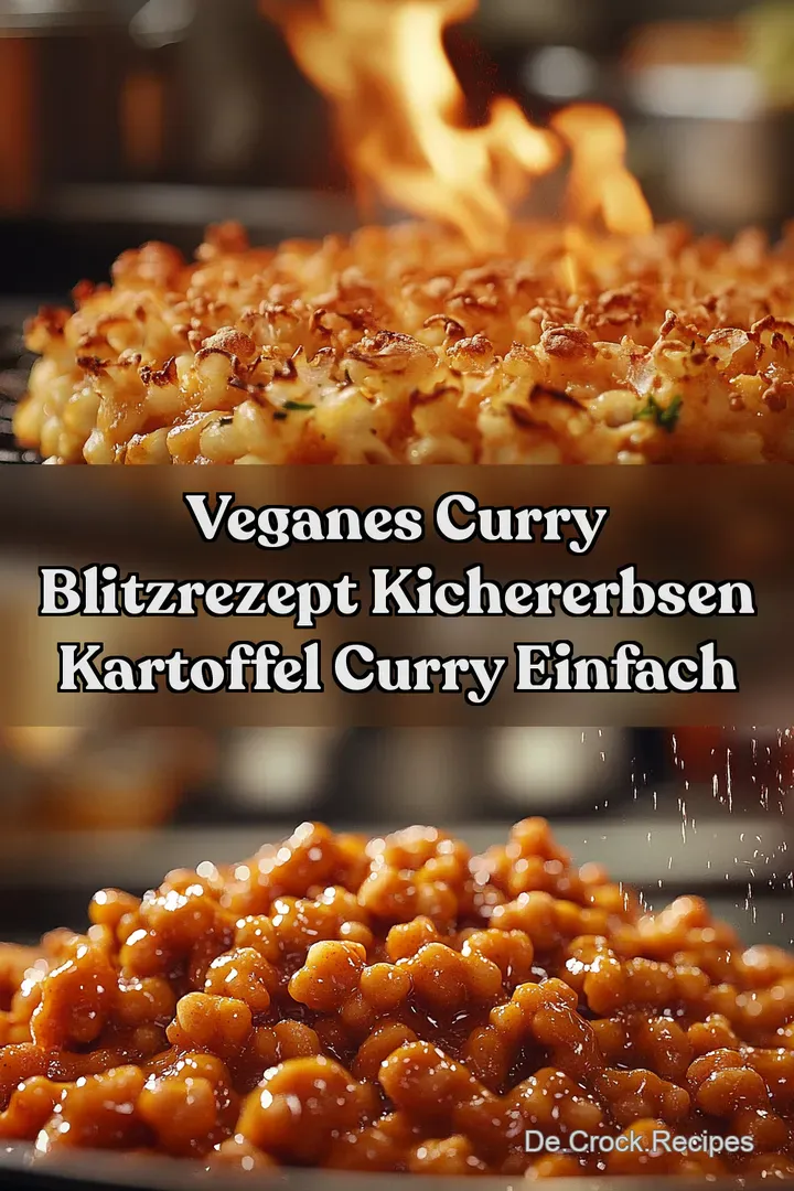 Veganes Curry Blitzrezept Kichererbsen Kartoffel Curry Einfach