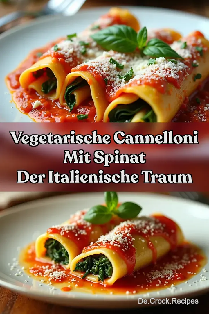 Vegetarische Cannelloni Mit Spinat Der Italienische Traum