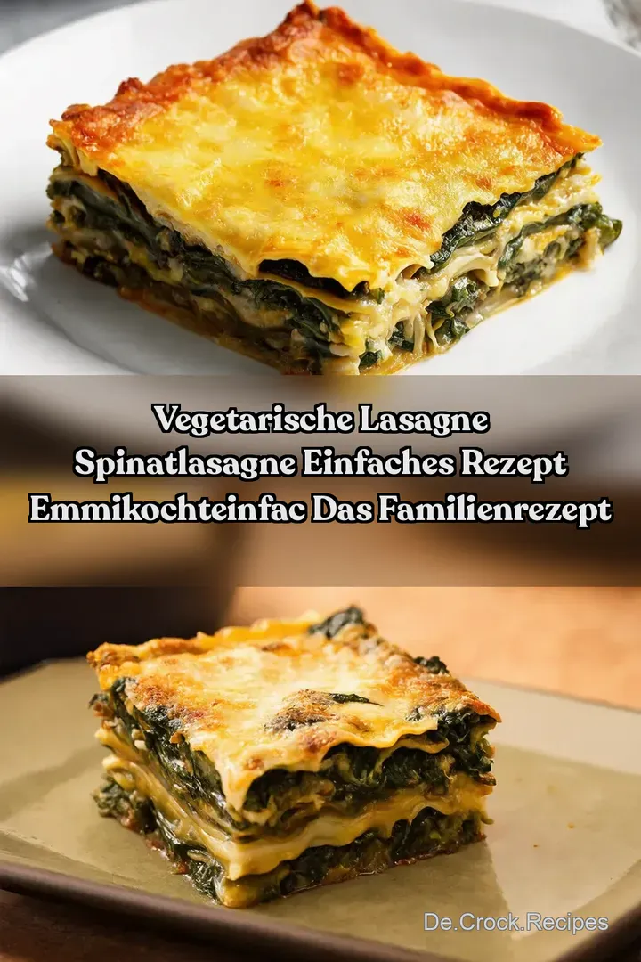Vegetarische Lasagne Spinatlasagne einfaches Rezept emmikochteinfac Das Familienrezept