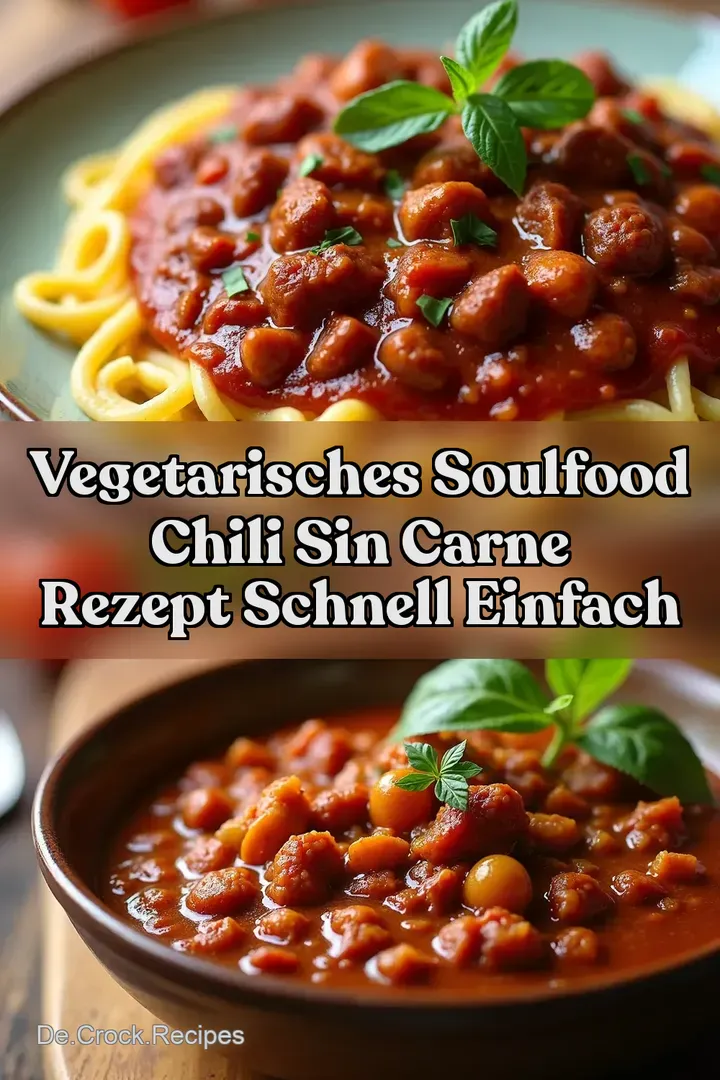 Vegetarisches Soulfood Chili sin Carne Rezept Schnell Einfach