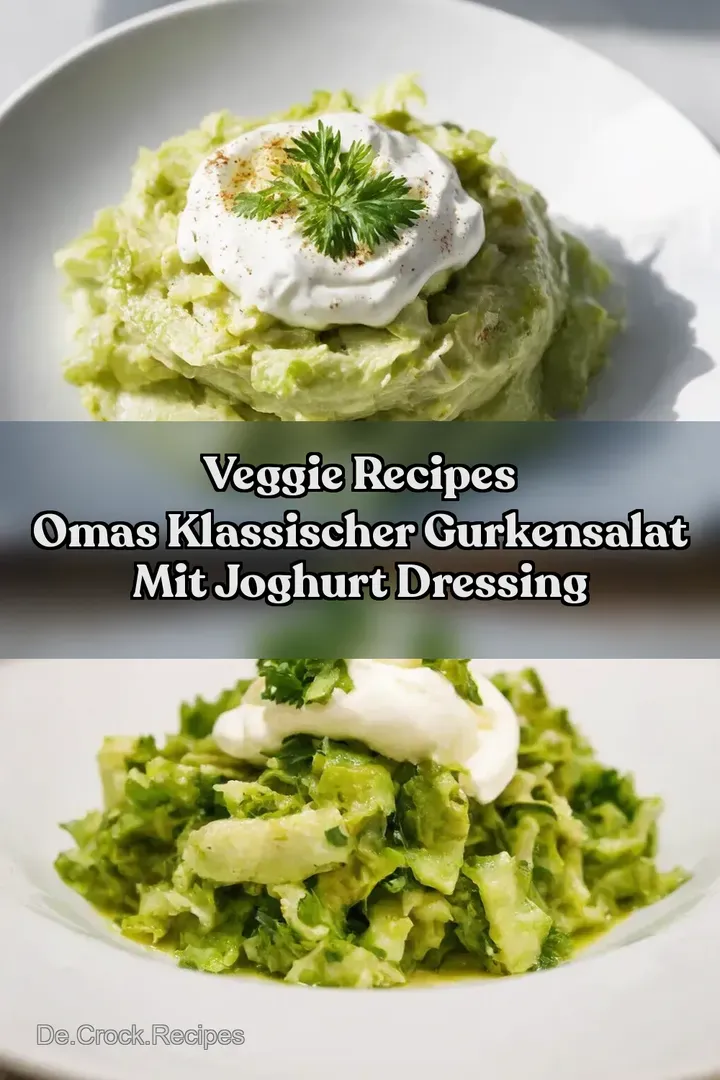 Veggie Recipes Omas Klassischer Gurkensalat mit Joghurt Dressing