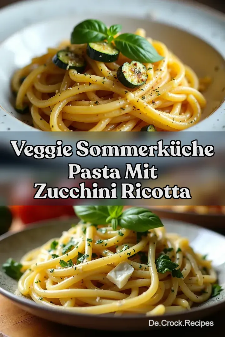 Veggie Sommerk&uuml;che Pasta mit Zucchini Ricotta