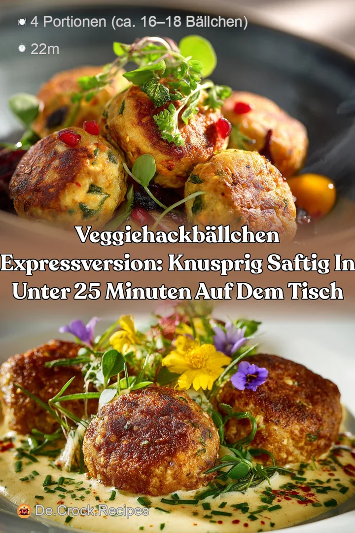 VeggieHackb&auml;llchen ExpressVersion: Knusprig saftig in unter 25 Minuten auf dem Tisch