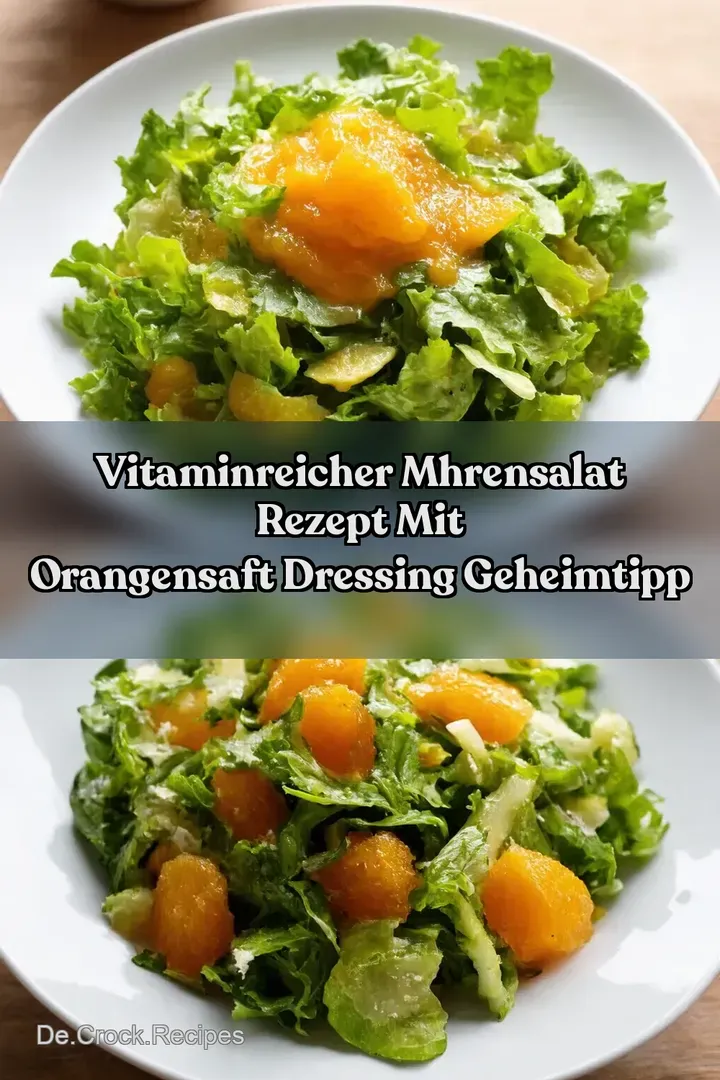 Vitaminreicher Mhrensalat Rezept mit Orangensaft Dressing Geheimtipp