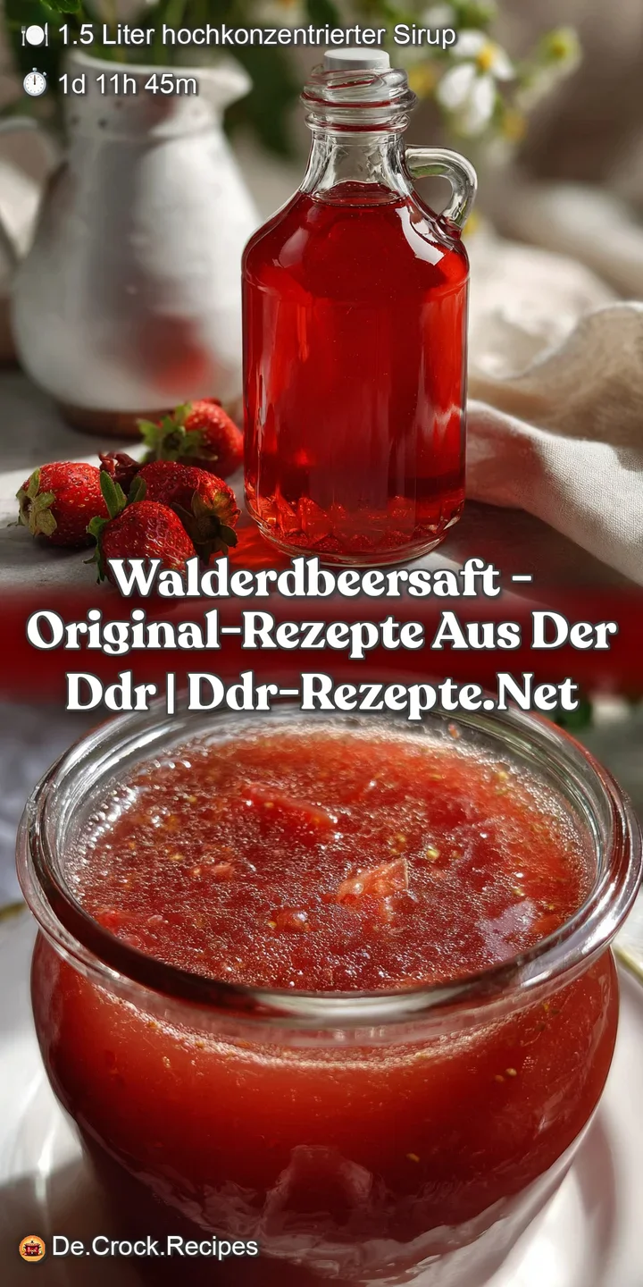Walderdbeersaft - Original-Rezepte aus der DDR | DDR-Rezepte.net
