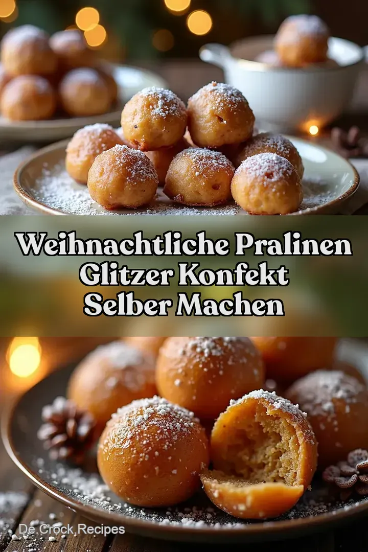 Weihnachtliche Pralinen Glitzer Konfekt Selber Machen