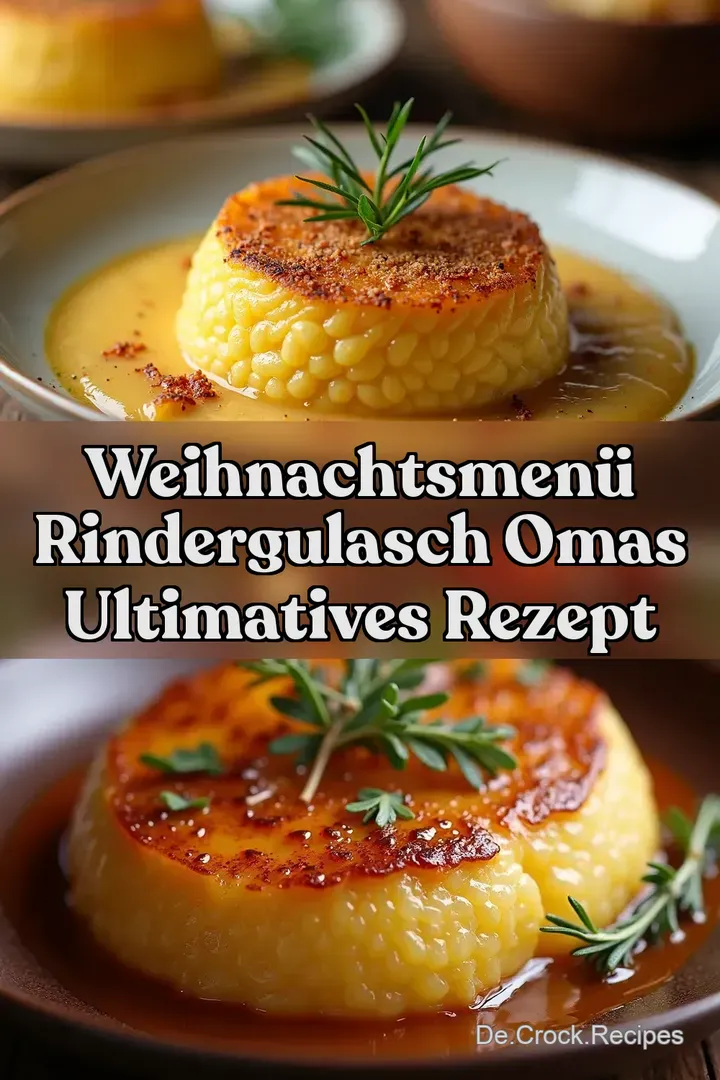 Weihnachtsmen&uuml; Rindergulasch Omas Ultimatives Rezept