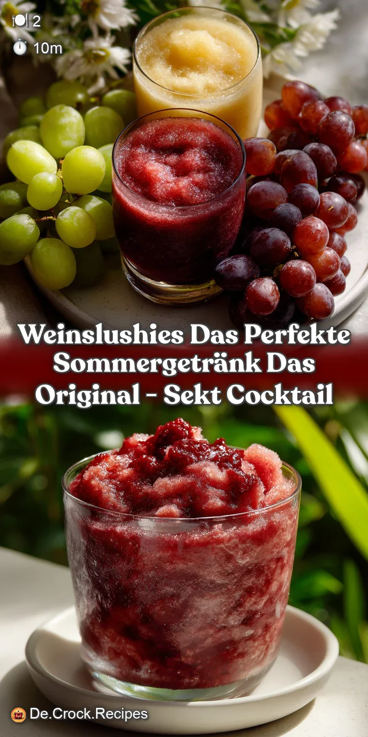 A frosty, vibrant pink slushie in a clear glass. The icy beverage glistens, topped with a fresh, green sprig.