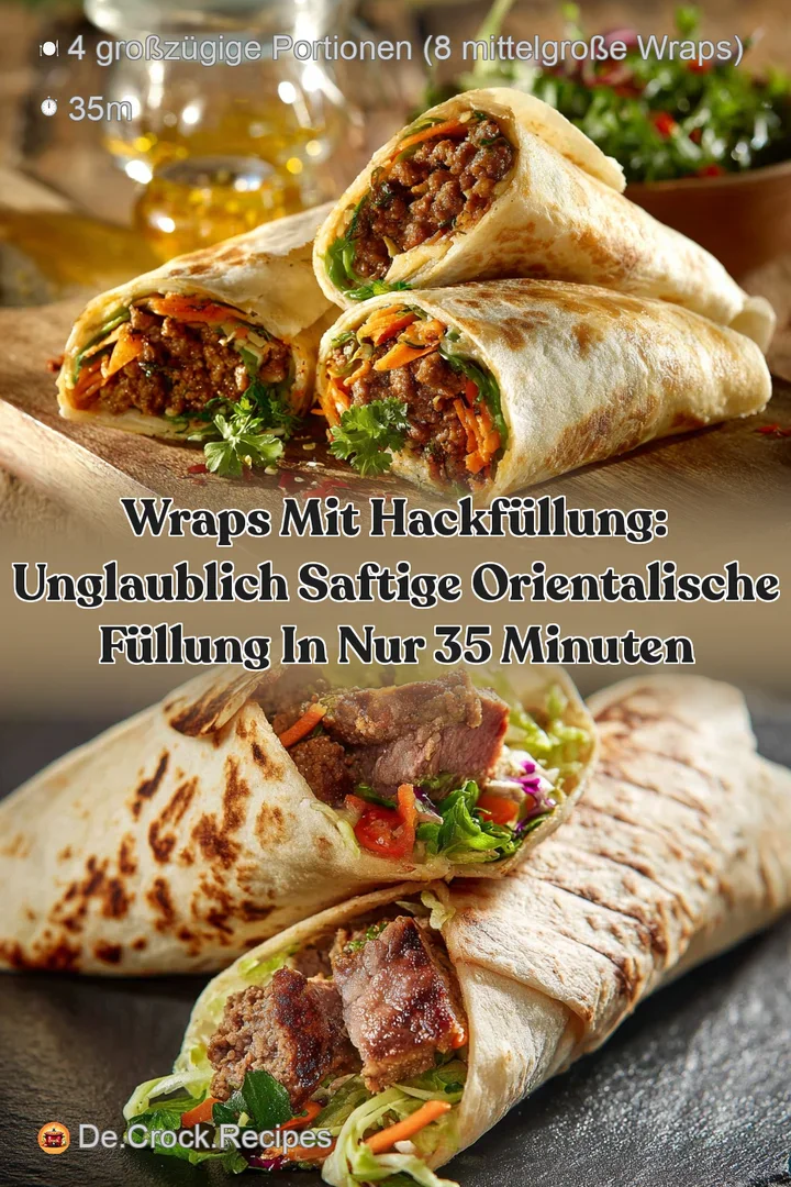 Wraps mit HackF&uuml;llung: Unglaublich Saftige Orientalische F&uuml;llung in nur 35 Minuten