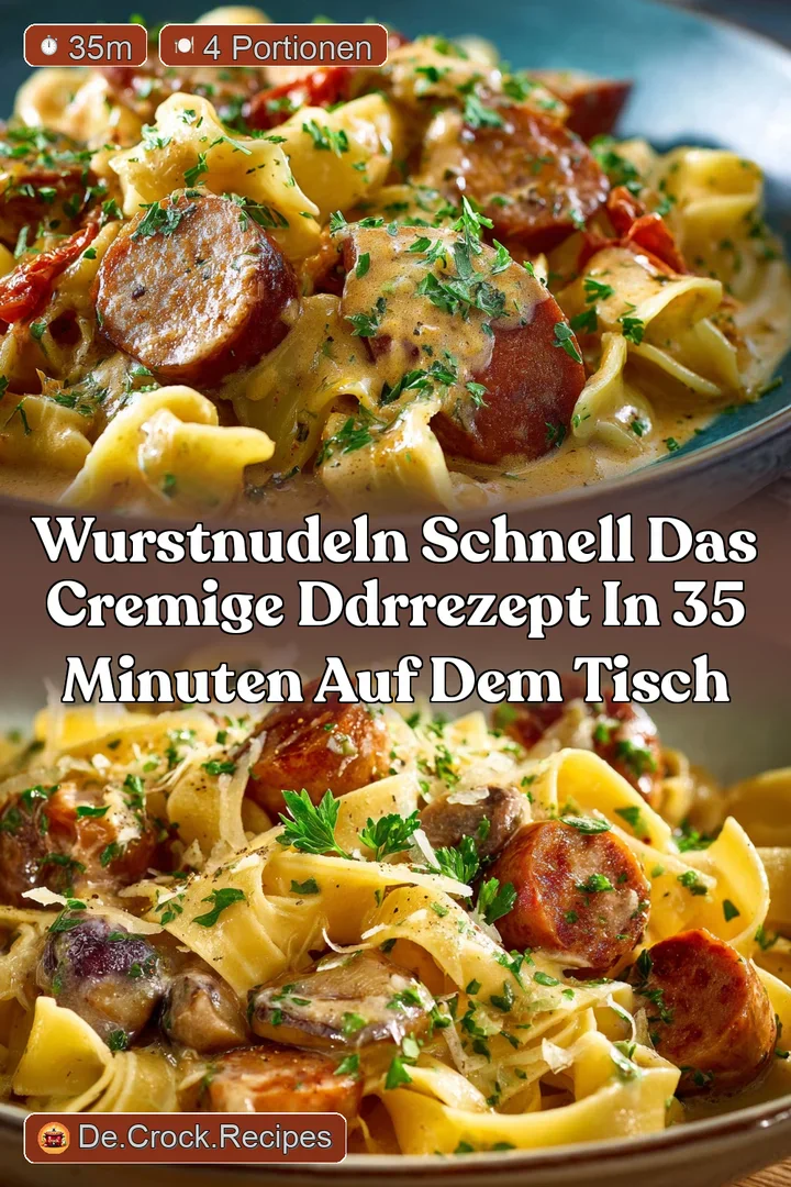 Wurstnudeln schnell Das cremige DDRRezept in 35 Minuten auf dem Tisch