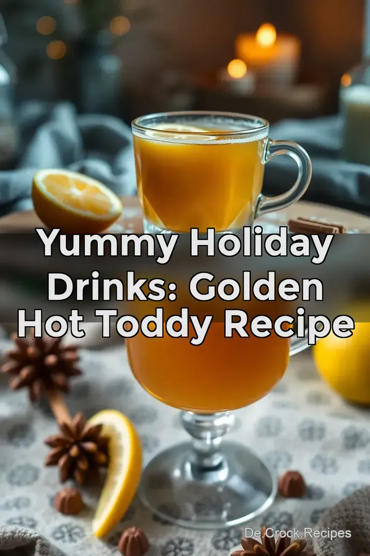 Yummy Holiday Drinks: Golden Hot Toddy Recipe