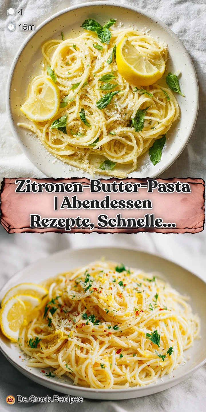 Rich, glossy lemon-butter sauce clinging to al dente pasta strands, glistening under soft light.