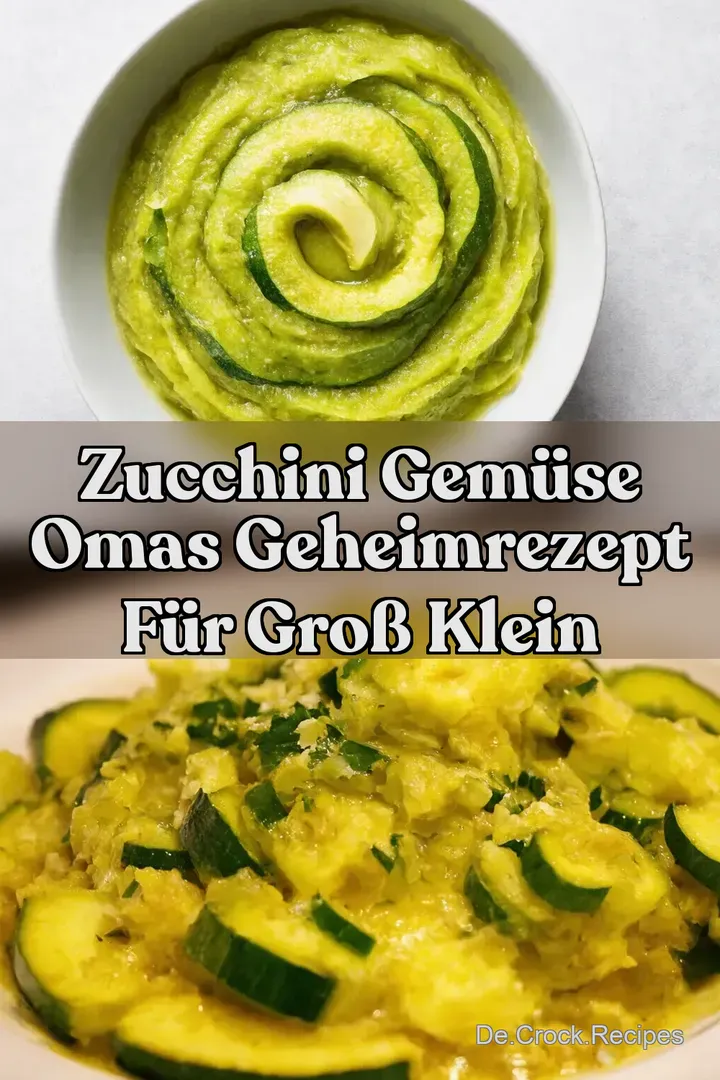Zucchini Gem&uuml;se Omas Geheimrezept f&uuml;r Gro&szlig; Klein