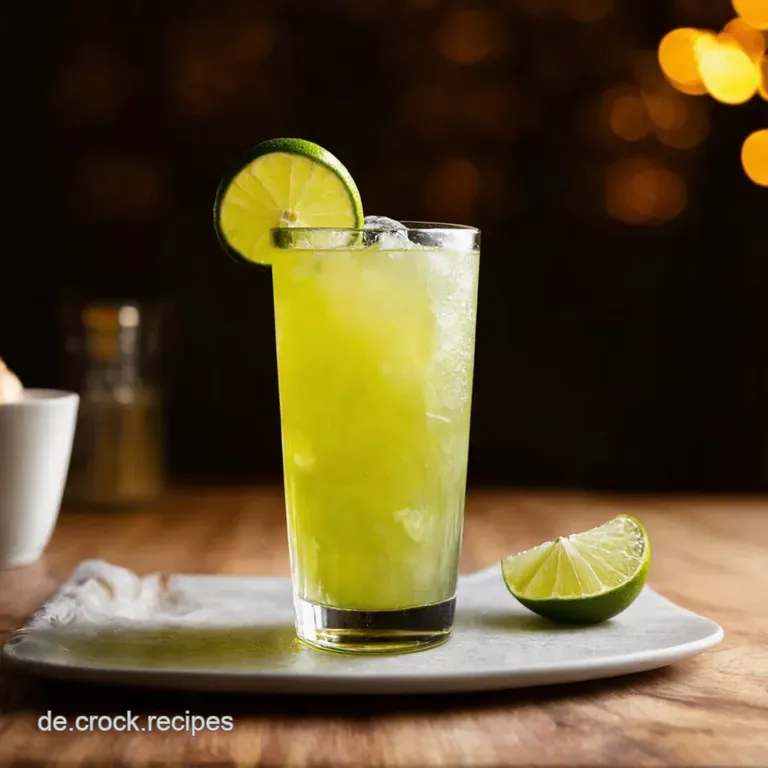 Alkoholfreier Caipirinha Mit Limette Ginger Ale presentation