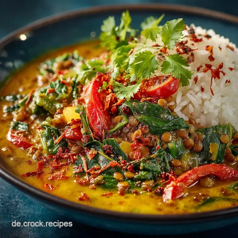 Goldene Erde Aromatisches MangoldLinsenCurry mit cremiger Kokosmilch presentation