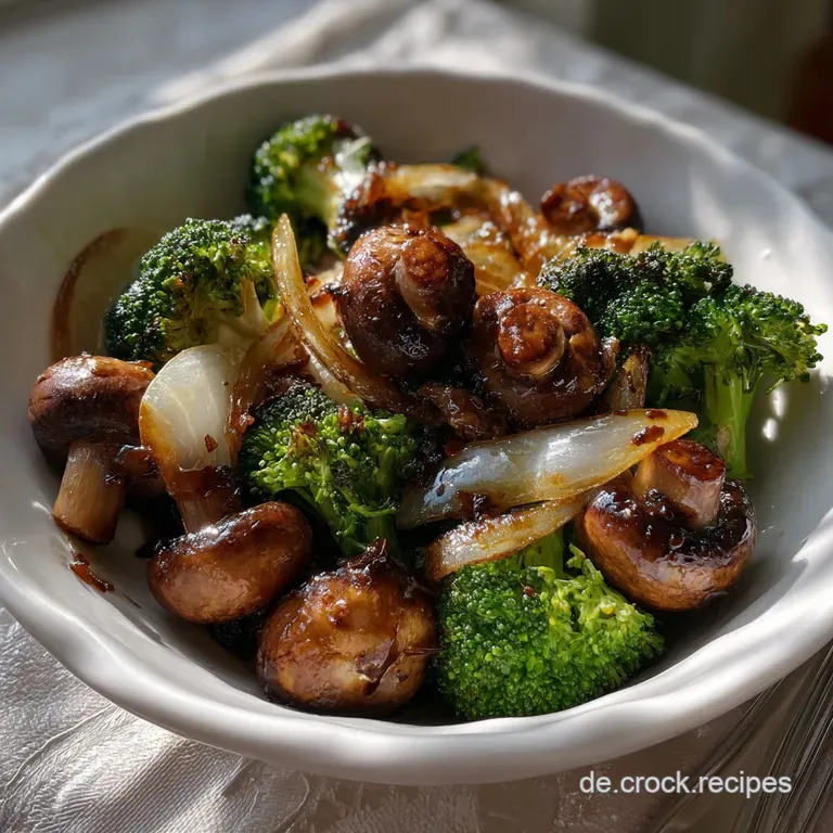 Asia Champignons mit Brokkoli und Zwiebeln: Umami Pfanne