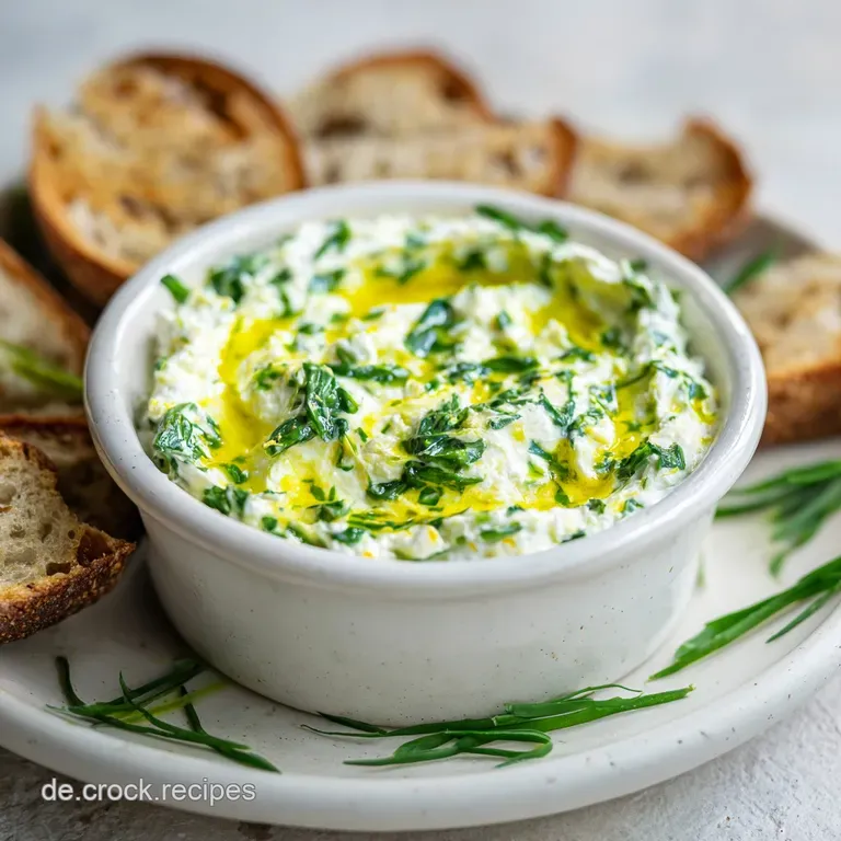 B&auml;rlauch-Feta-Dip mit Waln&uuml;ssen