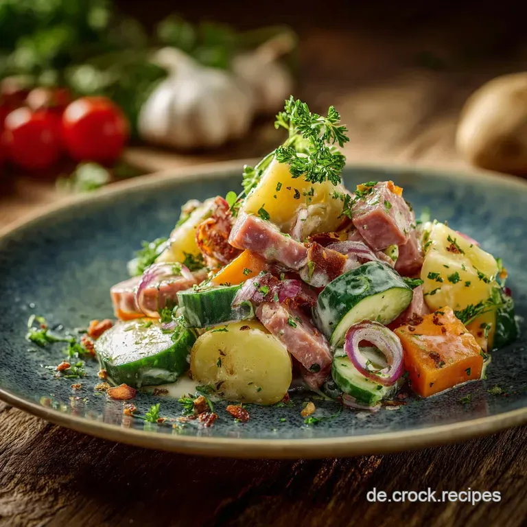 Der Berliner Traum Herzhafter Wurstsalat Ossistyle Mit Klarer Vinaigrette presentation