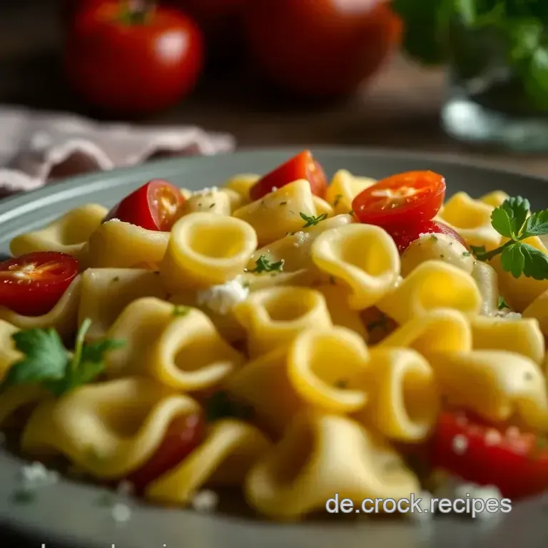Blitz-Tortellini-Salat mit Sommergemüse und cremiger Note presentation