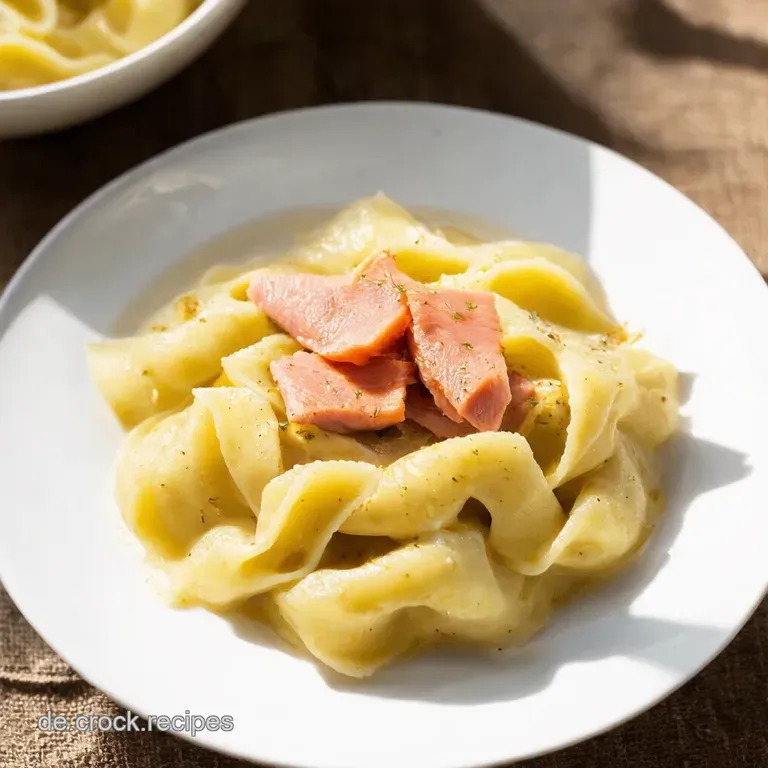 BlitzLachsNudeln in cremiger Sahnesoße