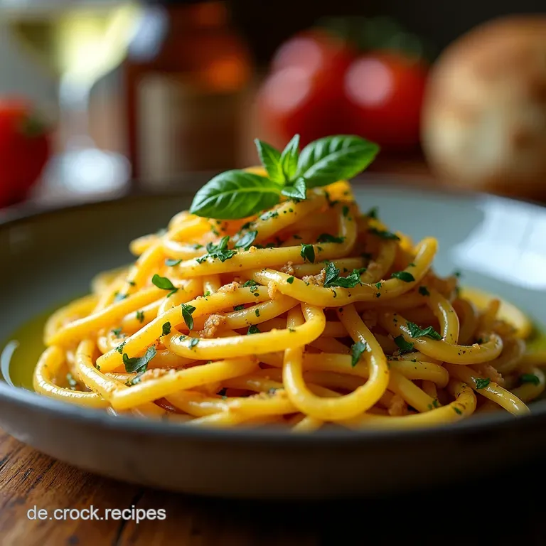 Blitzpasta Aglio E Olio Mit Kick presentation