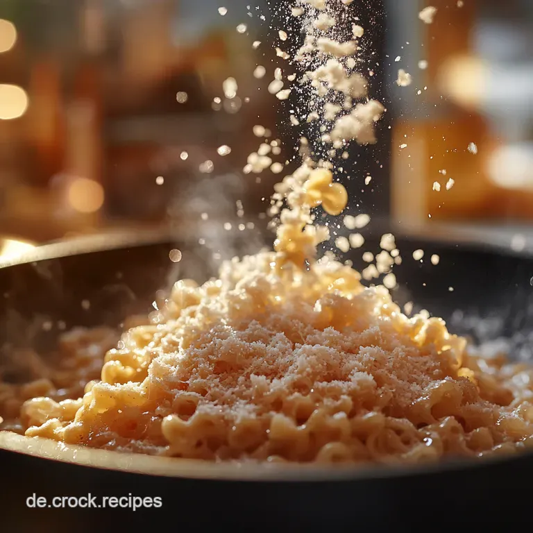 BlitzPasta Cremige KnoblauchParmesanHähnchenPasta presentation