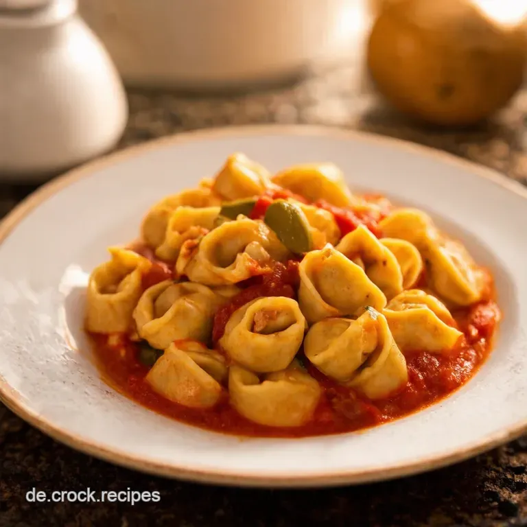 Blitztortellini Mit Sonnenverw&ouml;hnter Tomatenolivensauce presentation