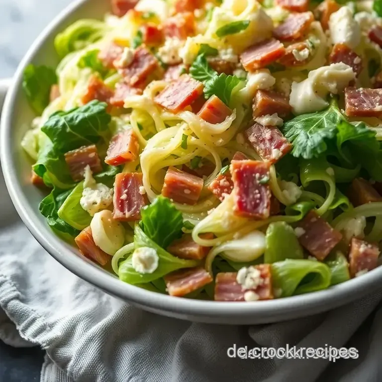 Blumenkohl-Eisberg-Salat Deluxe: Knackig Käsig Köstlich mit Speck! presentation