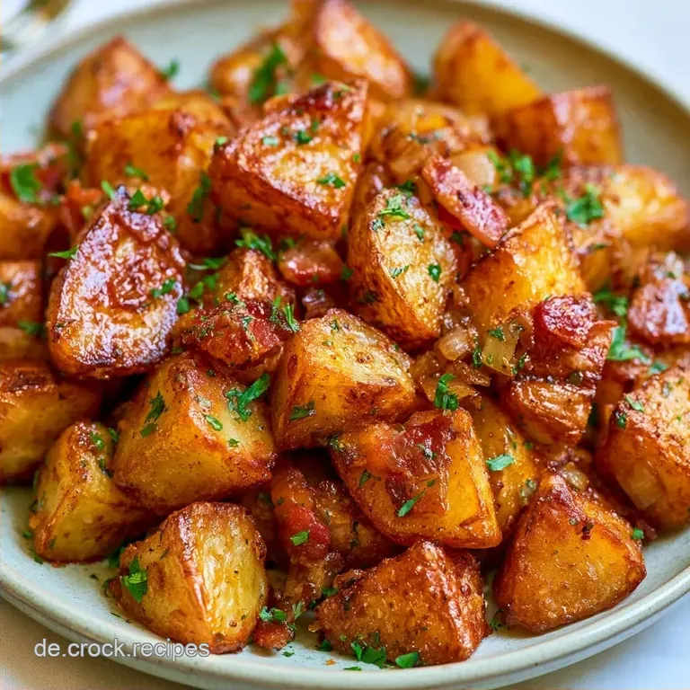 Bratkartoffeln aus gekochten Kartoffeln mit Speck
