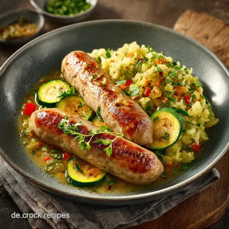 Bratwurstkl&ouml;&szlig;chen Mit Zucchini Und Reis: Der Schnelle Feierabend-Klassiker presentation