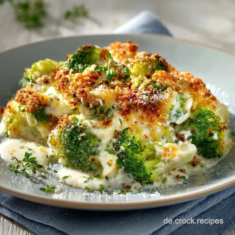 &Uuml;berbackener Brokkoli Mit Frischk&auml;se Und Hack Der Cremigste Low Carb Auflauf presentation