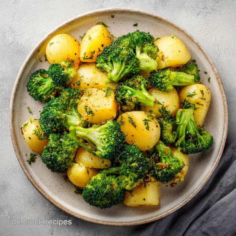 Brokkoli Kartoffel Pfanne: Knusprig und Cremig