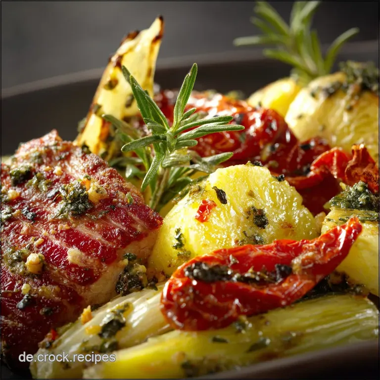 Buntes Pestogem&uuml;se: Knackiges Ofengem&uuml;se Mit Basilikum-Pesto presentation