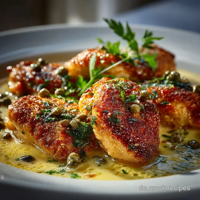 Saftige Chicken Piccata Mit Zitronenkapernso&szlig;e Der Klassiker presentation