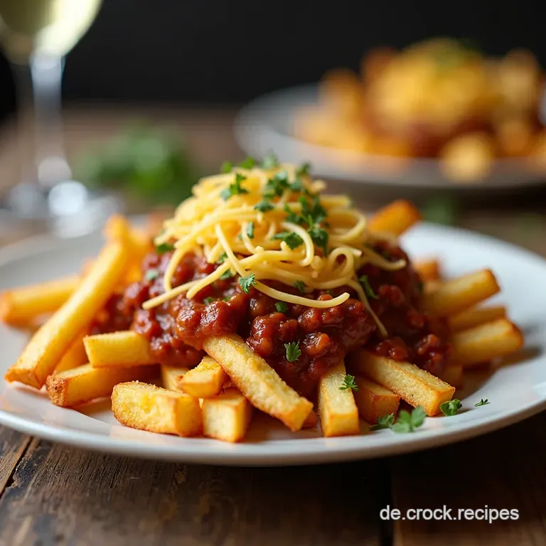 Chili Cheese Fries mit frischen Kartoffeln Der ultimative Genuss