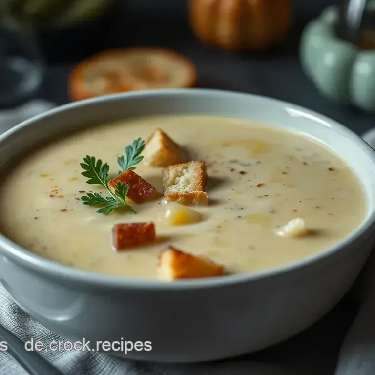 Cremige Blumenkohlsuppe mit Muskatnuss und knusprigen Croutons