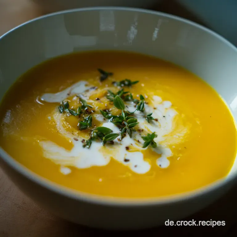 Cremige Hokkaido K&uuml;rbissuppe Mit Ingwer presentation