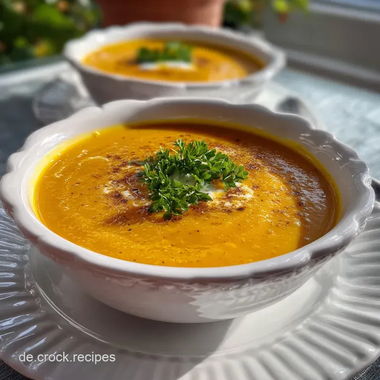 K&uuml;rbisM&ouml;hrensuppe: Cremig w&uuml;rzig und schnell gemacht