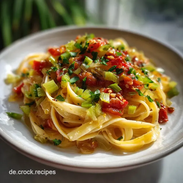 Cremige Lauchtomaten Pasta: Feierabend-Hit Mit Chili presentation